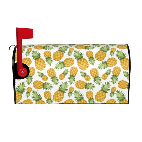 Naloa Pineapple Mailbox Covers Magnetic Post Box Cover Post Letter Box Cover Garden Decor-25.5x21 in