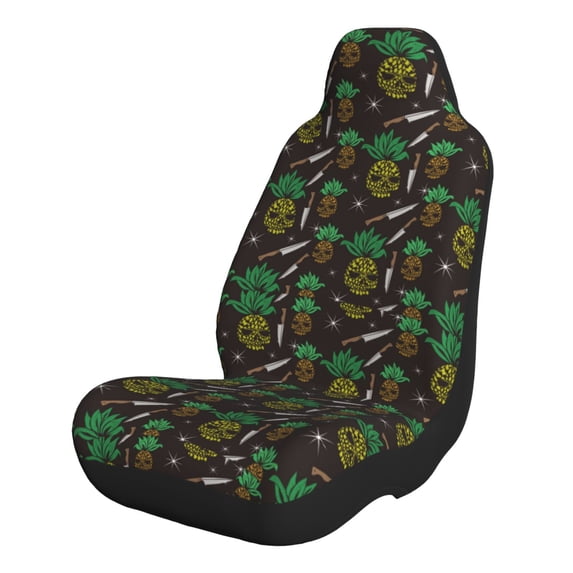 Naloa Pineapples Car Seat Covers 2PCs Front Car Seat Covers Universal fit for Most Cars SUVs and Trucks - 2 PCS