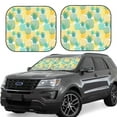 thumbnail image 1 of Naloa Pineapples1 2 Piece Foldable Car Sun Shades, Car Windshield Sunshade, Front Window Sunshade for Car, Truck, SUV - Medium, 1 of 7