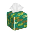 thumbnail image 1 of Naloa Pineapples1 Tissue Box CoverLeather Tissue Holder Square Facial Tissue Case Facial Paper Organizer Dispenser for Bathroom, Vanity Countertop, Tabletop, Car, 1 of 8