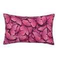 thumbnail image 1 of Naloa Pink Butterfly Pillowcase, Throw Pillowcase, Wrinkle-Free, Stain-Resistant with Hidden Zipper for Bedroom Sofa - 14"x20", 1 of 9