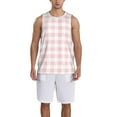 thumbnail image 1 of Naloa Pink Checkboard Basketball Jersey Reversible Men's Mesh Athletic Sports Shirts Training Practice S-4XLXX-Large, 1 of 6