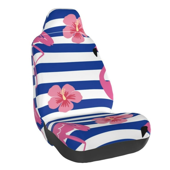 Naloa Pink Flamingo Car Seat Covers Universal Front Seat Coves for Car Accessories ,Padded Car Covers for Automotive, SUV, Truck, and Van