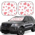 thumbnail image 1 of Naloa Pink Hearts 2 Piece Foldable Car Sun Shades, Car Windshield Sunshade, Front Window Sunshade for Car, Truck, SUV - Medium, 1 of 7