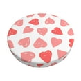 thumbnail image 1 of Naloa Pink Hearts1 Round Bar Stool Cushion Cover 12-14 inch, Fits Kitchen, Office, Restaurant Chairs - 14 inch, 1 of 7