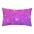 thumbnail image 1 of Naloa Pink Purple Glitter Pillowcase, Throw Pillowcase, Wrinkle-Free, Stain-Resistant with Hidden Zipper for Bedroom Sofa - 14"x20", 1 of 9