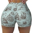 thumbnail image 1 of Naloa Pirate Adventure Map Biker Shorts for Women Seamless Scrunch Short Women’s Yoga Shorts for Gym Running Sport Shorts - X-Large, 1 of 9