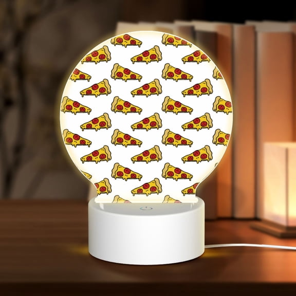 Naloa Pizza Acrylic LED Night Light Custom LED Lights Personalized Nightlight Customized Gifts for Family Couples Friends