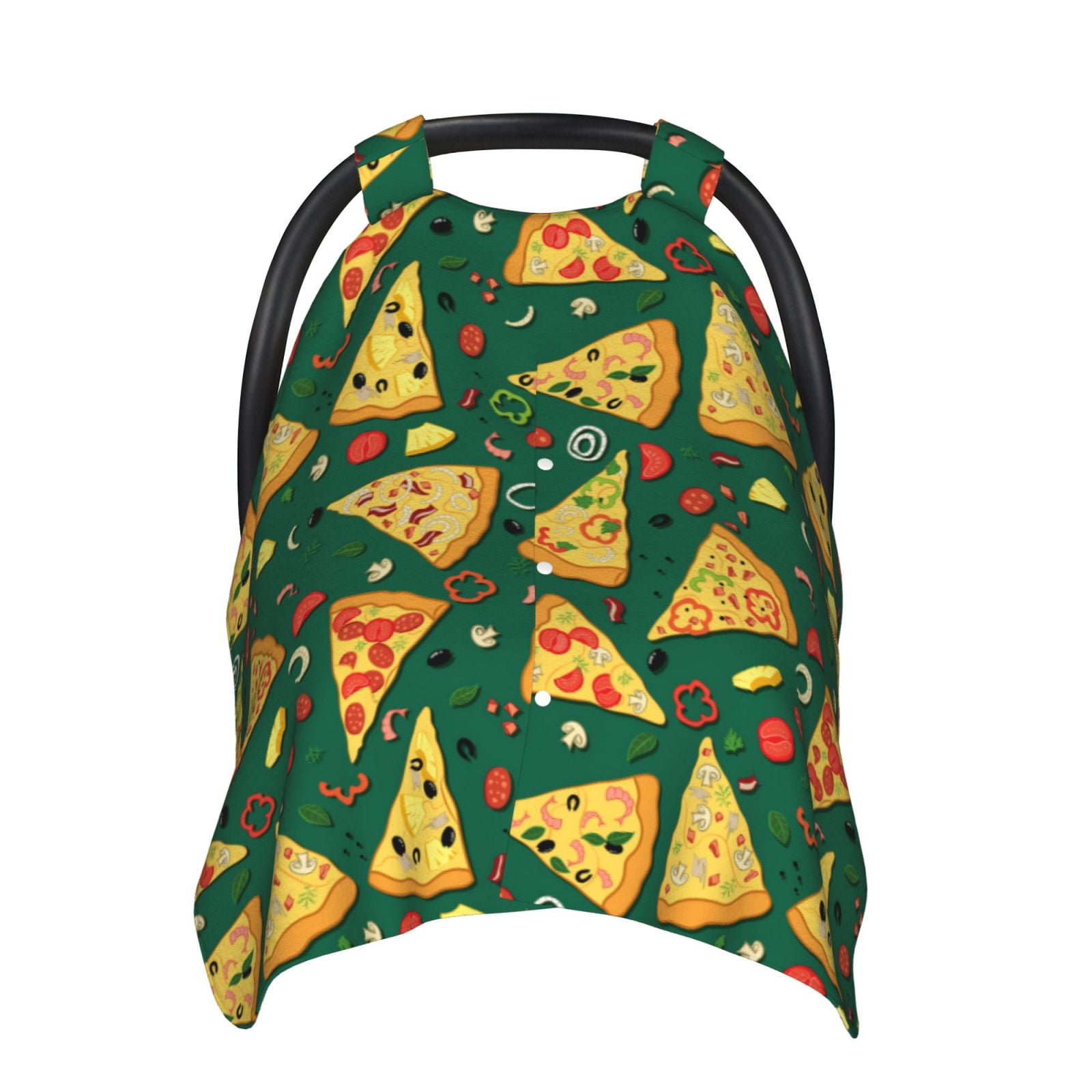 Naloa Pizza Baby Car Seat Cover, Breathable Baby Carrier Cover, Multiuse Baby Carrier Cover & Nursing Breastfeeding Cover