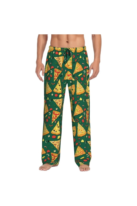 Pizza Pajama Pants Men, PJ Bottoms, Sleep & Lounge Pants-XX-Large