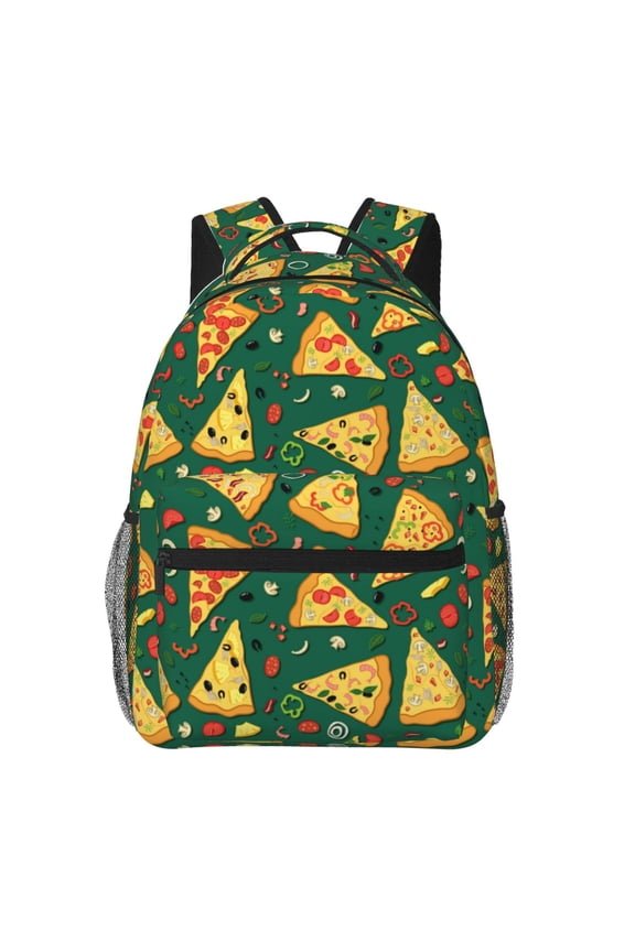 Pizza Print Solid Color Tie Formal Necktie for MenSuitable for business, daily life, work