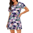 thumbnail image 1 of Naloa Plaid Flamingo Print Women Nightgowns,Womens Loungewear,Short Sleeve Sleepwear,Comfy Ladies Nightdress, 1 of 6