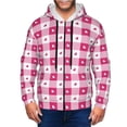 thumbnail image 1 of Naloa Plaid Heart Men’s Hoodies, Zip up Hoodie, Sweatshirts,Hoodies for Men Sizes S-3XL-XX-Large, 1 of 5