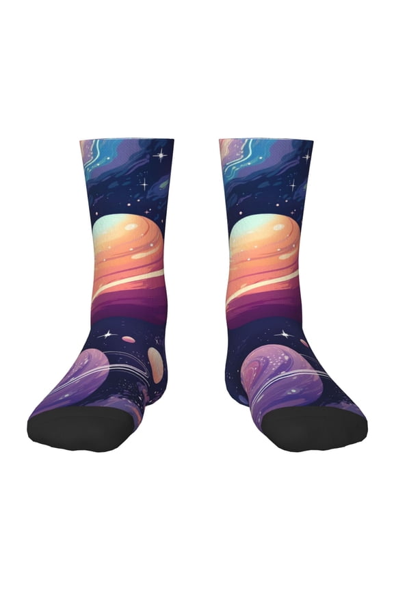Planet Pastel Galaxy Kids Socks Unisex Kids and Toddlers' Crew Socks, ,1 Pairs