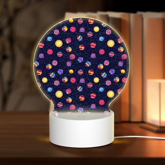 Naloa Planets Acrylic LED Night Light Custom LED Lights Personalized Nightlight Customized Gifts for Family Couples Friends