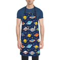 thumbnail image 1 of Naloa Planets And Stars Apron Kitchen Aprons with Pockets for Women Men Chef, 1 of 8