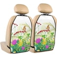 thumbnail image 1 of Naloa Plants and Insects 2Pcs Anti-Kick Back Seat Cover Kick Mat, Car Seat Protector with 3 Storage Pockets, 1 of 1