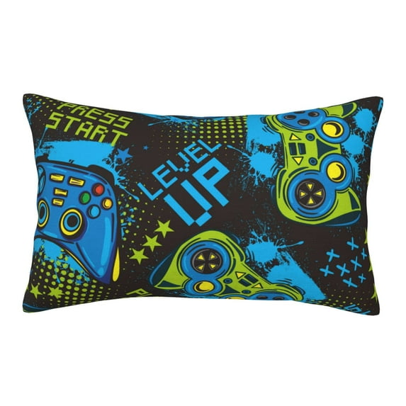 Naloa Play Game Pillowcase, Throw Pillowcase, Wrinkle-Free, Stain-Resistant with Hidden Zipper for Bedroom Sofa - 16"x24"
