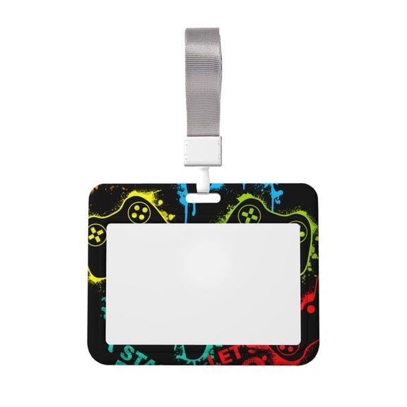 Naloa Play Game Start Card Badge Holder Work Badge Sleeve for Office, School, Factory, ID Credit Cards, Driver Licenses and Passes