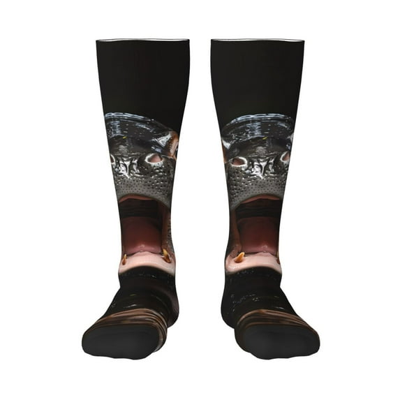 Naloa Playful Baby Hippo Splash Knee Socks, High Socks Long Stretchy Sock Women Knee High Stocking, Long Socks for Women