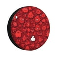thumbnail image 1 of Naloa Playful Red Cartoon Faces PVC Leather Spare Tire Wheel Cover Spare Tire Cover, for Car Truck SUV Camper Trailer Universal Fit(14-17in)-17 inch, 1 of 6