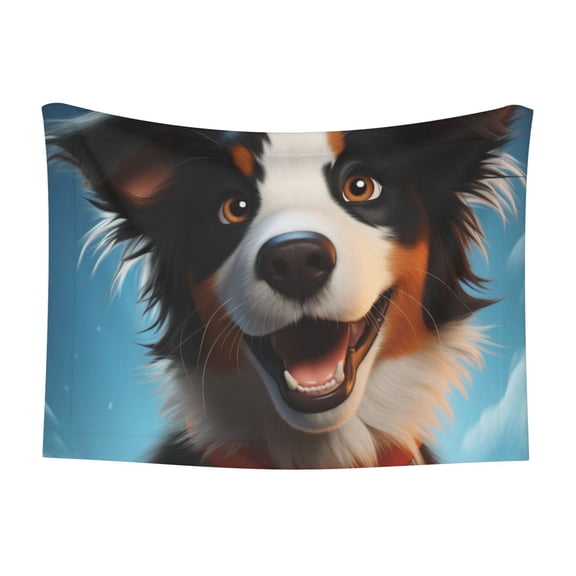 Naloa Playful Smile Cute Dog Dog Blanket, 3 Sizes Cat Blanket for Indoor Cats Large Medium Small Dog Gifts-Medium