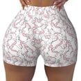 thumbnail image 1 of Naloa Playing Rabbit Biker Shorts for Women Seamless Scrunch Short Women’s Yoga Shorts for Gym Running Sport Shorts - X-Large, 1 of 9