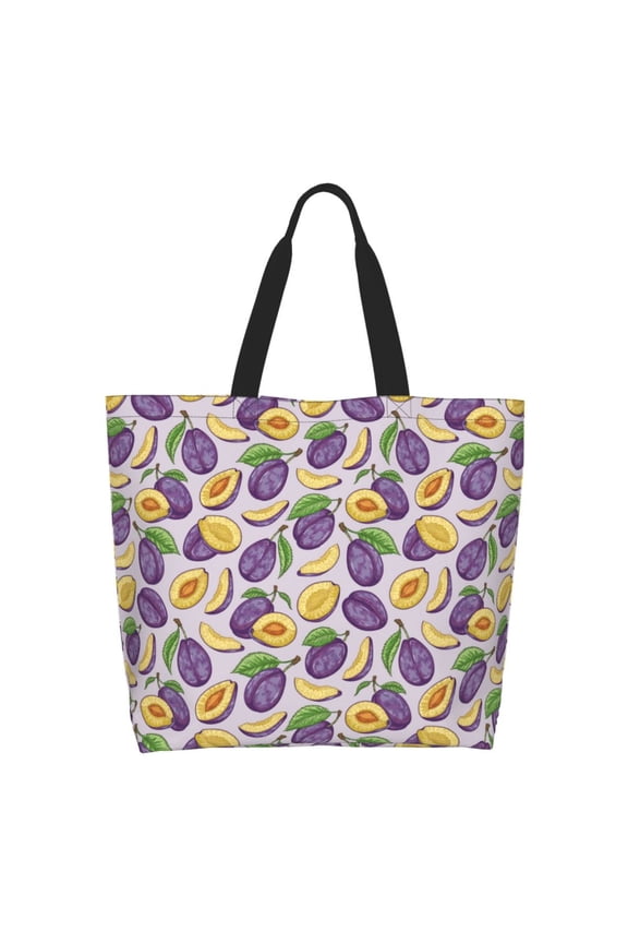 Plum Tote Bag for Women Large Capacity Shoulder Bag for College Work Travel Shopping