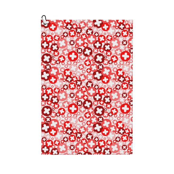 Naloa Plus Cross Golf Towel Golf Gift for Men and Women Golf Towel with Carabiner Clip to Quickly Remove Mud, Dirt and Sweat