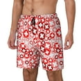 thumbnail image 1 of Naloa Plus Cross Print Men Swim Trunks with Compression Liner ,Board Shorts,Men's Swim Shorts with Drawstring and Elastic Waistband-Medium, 1 of 6