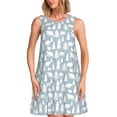 thumbnail image 1 of Naloa Polar Bears And Snowy Winter Print Women's Summer Spring Casual Beach Sundress,Vacation Sleeveless Tank Crewneck Loose Dresses, 1 of 7