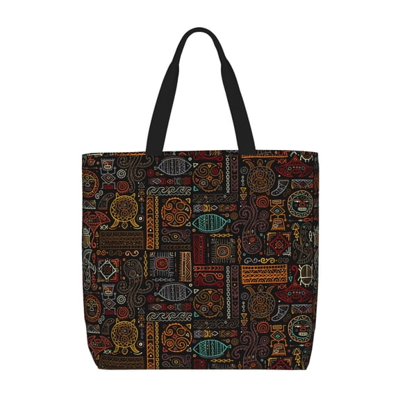 Naloa Polynesian Turtles Tote Bag for Women, Foldable Tote Bag With Zipper, Large Shoulder Bag, Top Handle Handbag for Travel, Work, Shopping