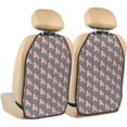thumbnail image 1 of Naloa Poodle Dog 2Pcs Anti-Kick Back Seat Cover Kick Mat, Car Seat Protector with 3 Storage Pockets, 1 of 8