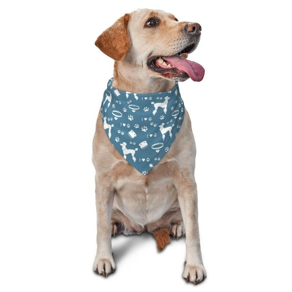 Naloa Poodle Dog Dog Bandanas 1PC Washable Triangle Dog Scarfs Premium Durable Fabric, for Small Medium Large Dogs and Cats