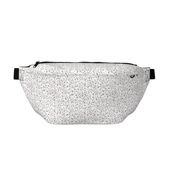 Naloa Poodle Dog Print Running Belts for Men Women,Running Fanny Pack with 2-Zipper Pockets,Waterproof Waist Pack for Travel Hiking Running Outdoor Sports