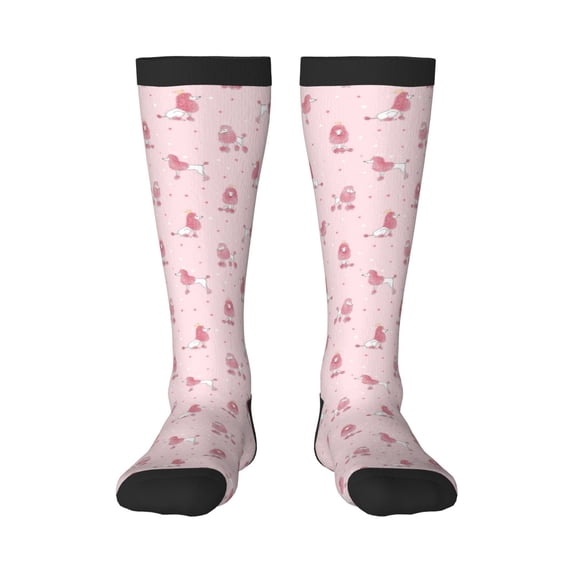 Naloa Poodle Dog Thigh High Socks Extra Long Stretchy Sock Women Over Knee High Opaque Stocking Daily Wear