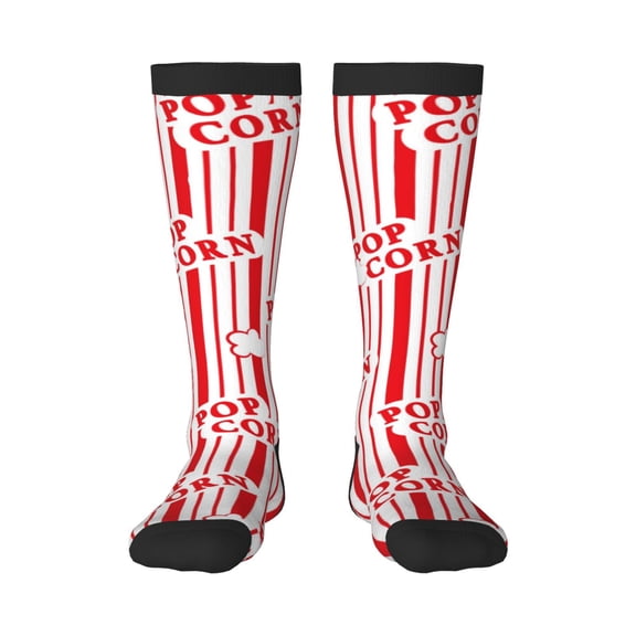 Naloa Popcorn 1 Thigh High Socks Extra Long Stretchy Sock Women Over Knee High Opaque Stocking Daily Wear