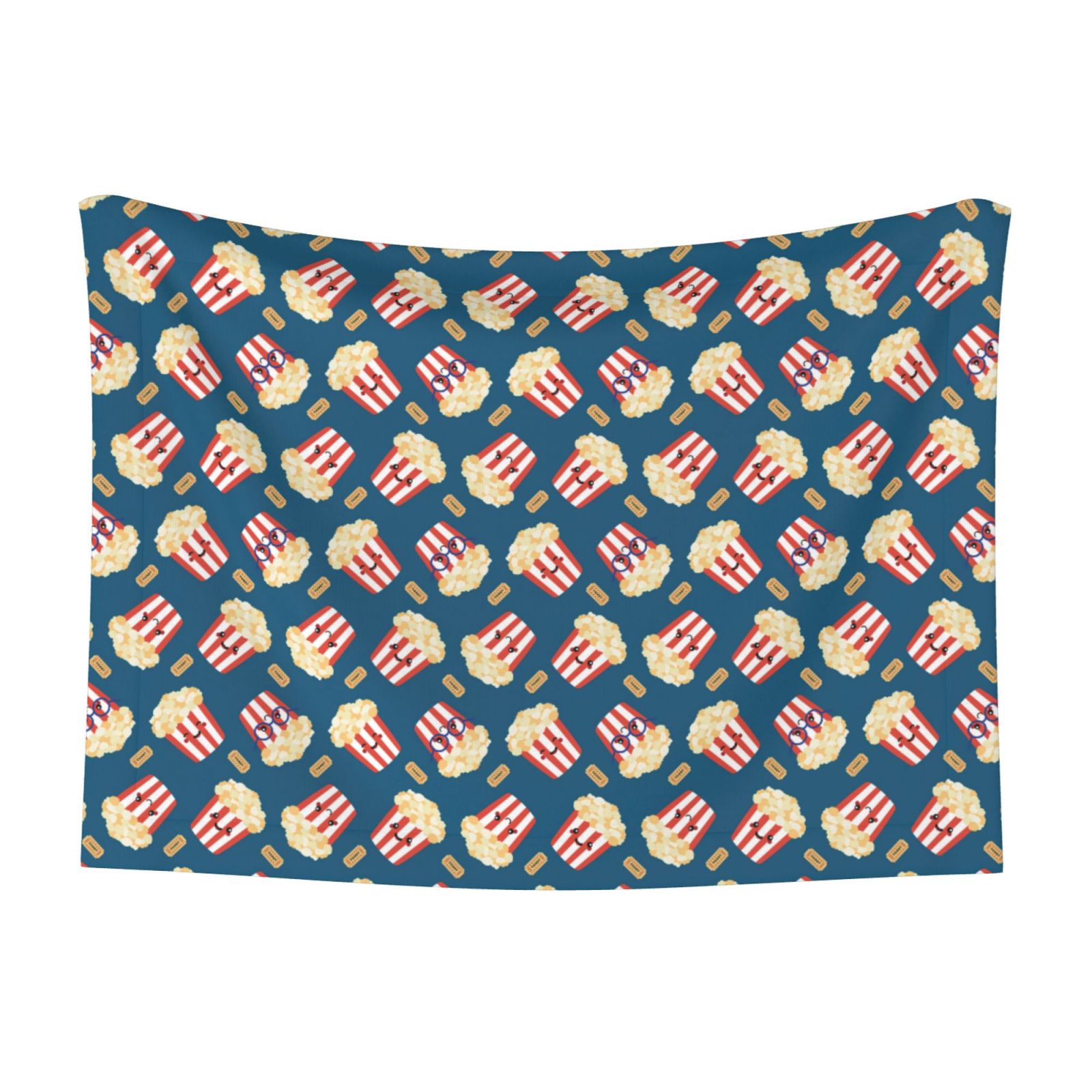 Naloa Popcorn With Glasses Dog Blanket, 3 Sizes Cat Blanket for Indoor Cats Large Medium Small Dog Gifts-Medium