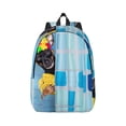 thumbnail image 1 of Naloa Prague Ratter Dog in Bathtub Canvas Backpack for Men Women Rucksack Casual Travel Daypack College Tote Satchel Bookbag for Teens-Medium, 1 of 7