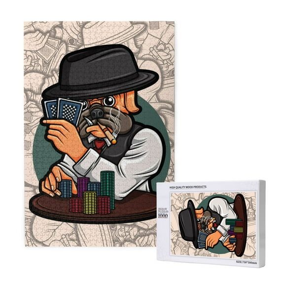 Naloa Pug Dog Custom Puzzles Personalized Puzzle 1000 Pieces from Photo Custom Jigsaw Puzzle for Wedding, Graduation, (29.519.7in, Vertical)