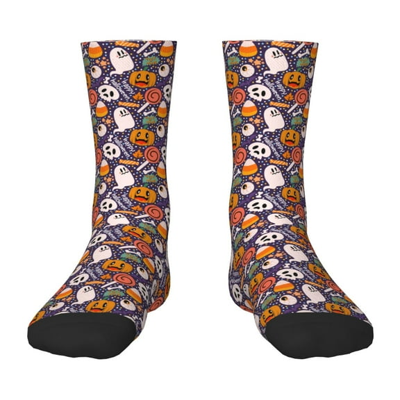 Naloa Pumpkin And Flying Bat1 Kids Socks Unisex Kids and Toddlers' Crew Socks, ,1 Pairs