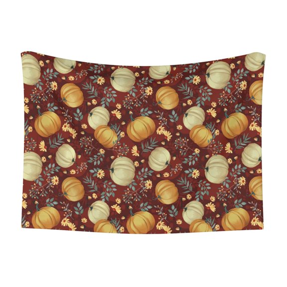 Naloa Pumpkin Leaf Daisy Dog Blanket, 3 Sizes Cat Blanket for Indoor Cats Large Medium Small Dog Gifts-Medium