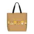 thumbnail image 1 of Naloa Pumpkin Pie Gnome Tote Bag for Women, Foldable Tote Bag With Zipper, Large Shoulder Bag, Top Handle Handbag for Travel, Work, Shopping, 1 of 9