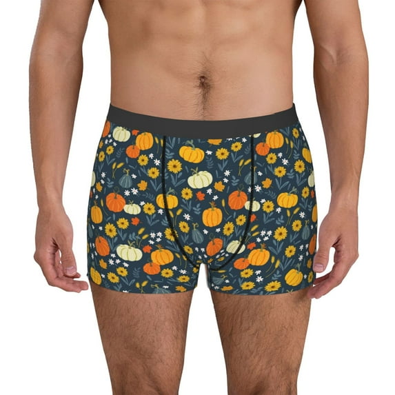 Naloa Pumpkins And Sunflowers2 Mens Underwear - Boxers for Men, Mens Boxer Briefs, Classic Briefs for Men-XX-Large
