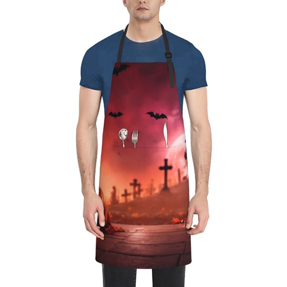 Naloa Pumpkins Apron Kitchen Aprons with Pockets for Women Men Chef