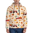 thumbnail image 1 of Naloa Pumpkins On Red Car And Tractor Men's Casual Hooded Collar Drawstring Hoodies Pullover Sweatshirts Casual Long Sleeve Shirts-4X-Large, 1 of 7