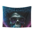 thumbnail image 1 of Naloa Punk Style Blue Haired Skull Dog Blanket, 3 Sizes Cat Blanket for Indoor Cats Large Medium Small Dog Gifts-Small, 1 of 8