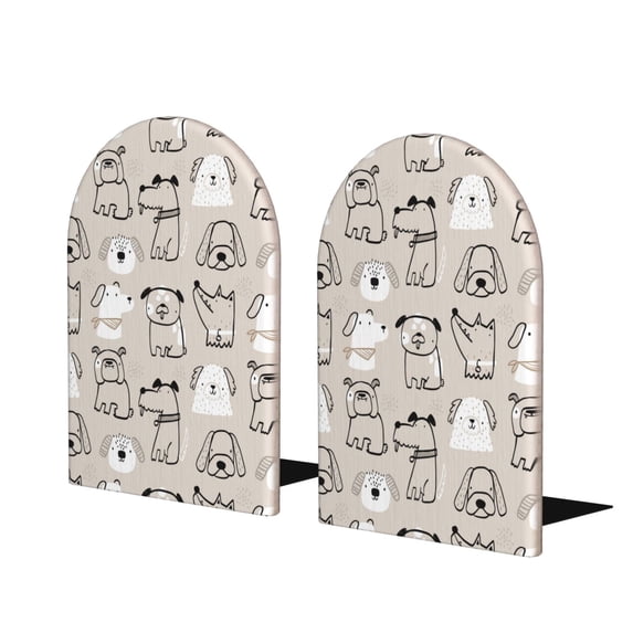 Naloa Puppy 2 Pcs Bookend Large Capacity Office Book Ends for Home Office Library School Study Decoration