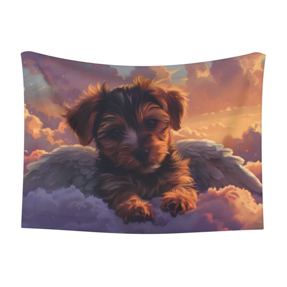Naloa Puppy Lying On A Cloud Dog Blanket, 3 Sizes Cat Blanket for Indoor Cats Large Medium Small Dog Gifts-Medium