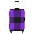 thumbnail image 1 of Naloa Purple Buffalo Plaid Elastic Suitcase Protector, Travel Suitcase Protector Cover Fits 18-32in Suitcase - Medium, 1 of 9